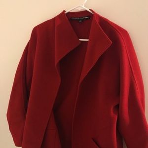 Ellen Tracy red fierce wool jacket